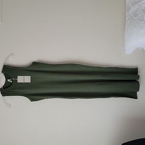 Pact Women's Favorite Rib Racerback Dress in Green- Size XS- New!
